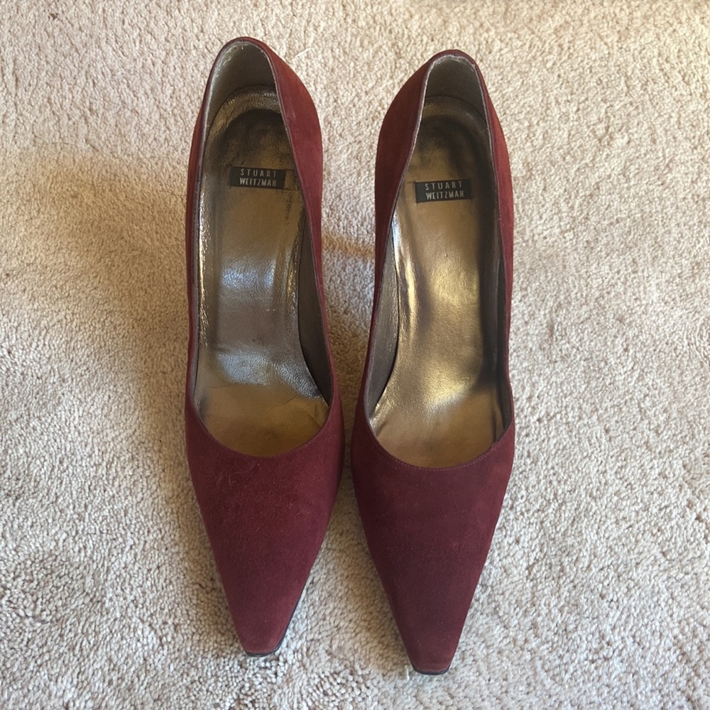 Vintage Stuart Weitzman - Burgundy suede pumps